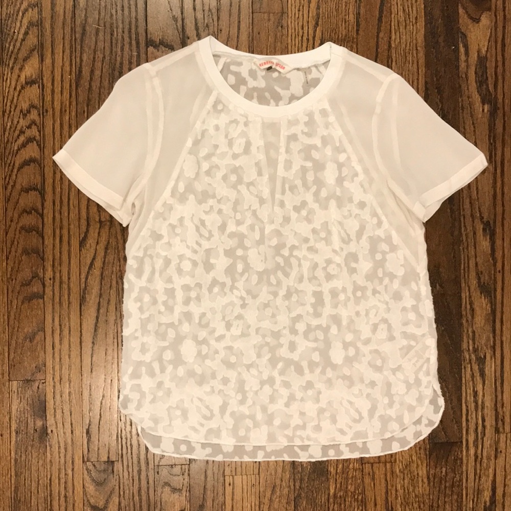 Rebecca Taylor sheer burnout Top